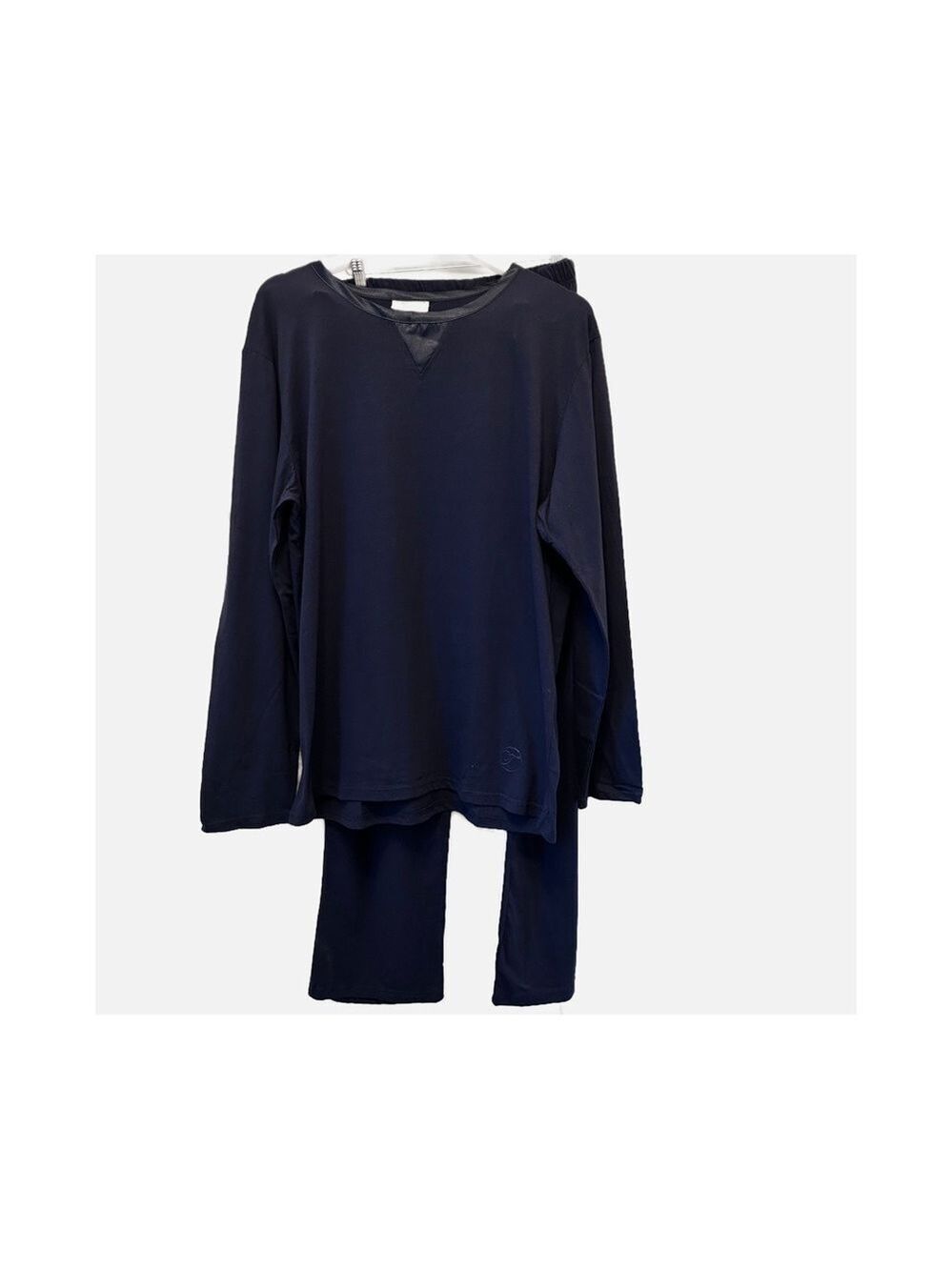 Temperley London Womens Medium Navy Blue Loungewear Pajama Top Pants Sleep Set